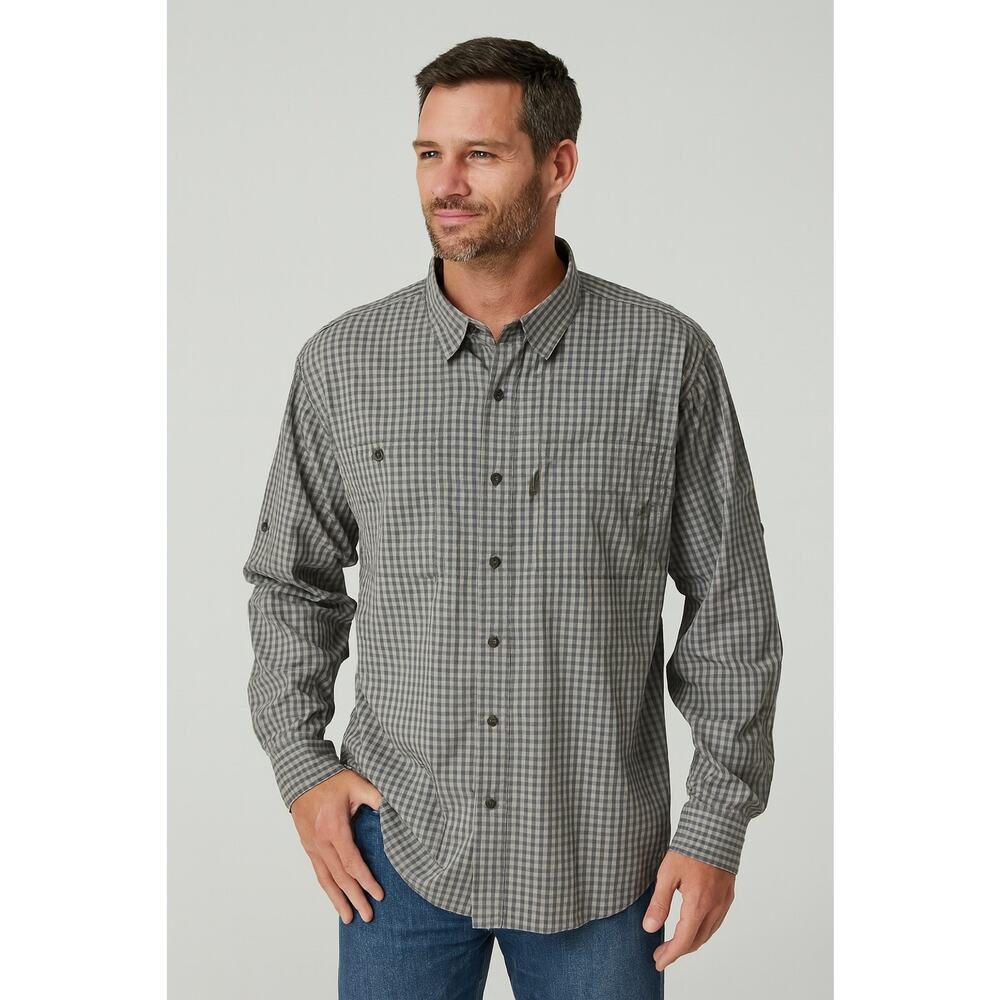 Redhead Long Sleeve Button Up Fishing Shirt Men's XXLT Plaid